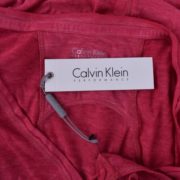 Calvin Klein Performance Sleeveless V-Neck Flow Tank – Pink Heather - Picture 3 of 4